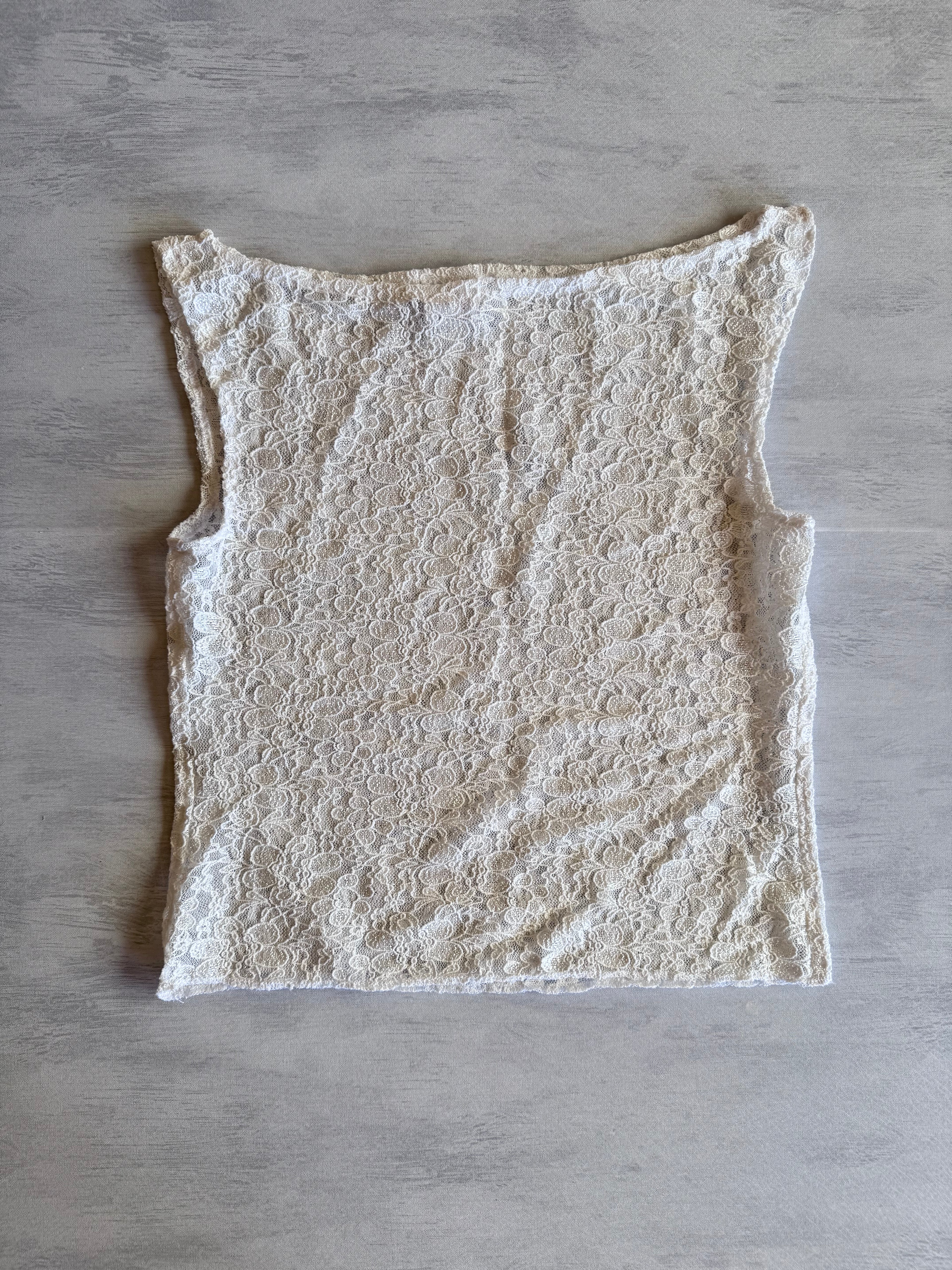 Top encaje blanco