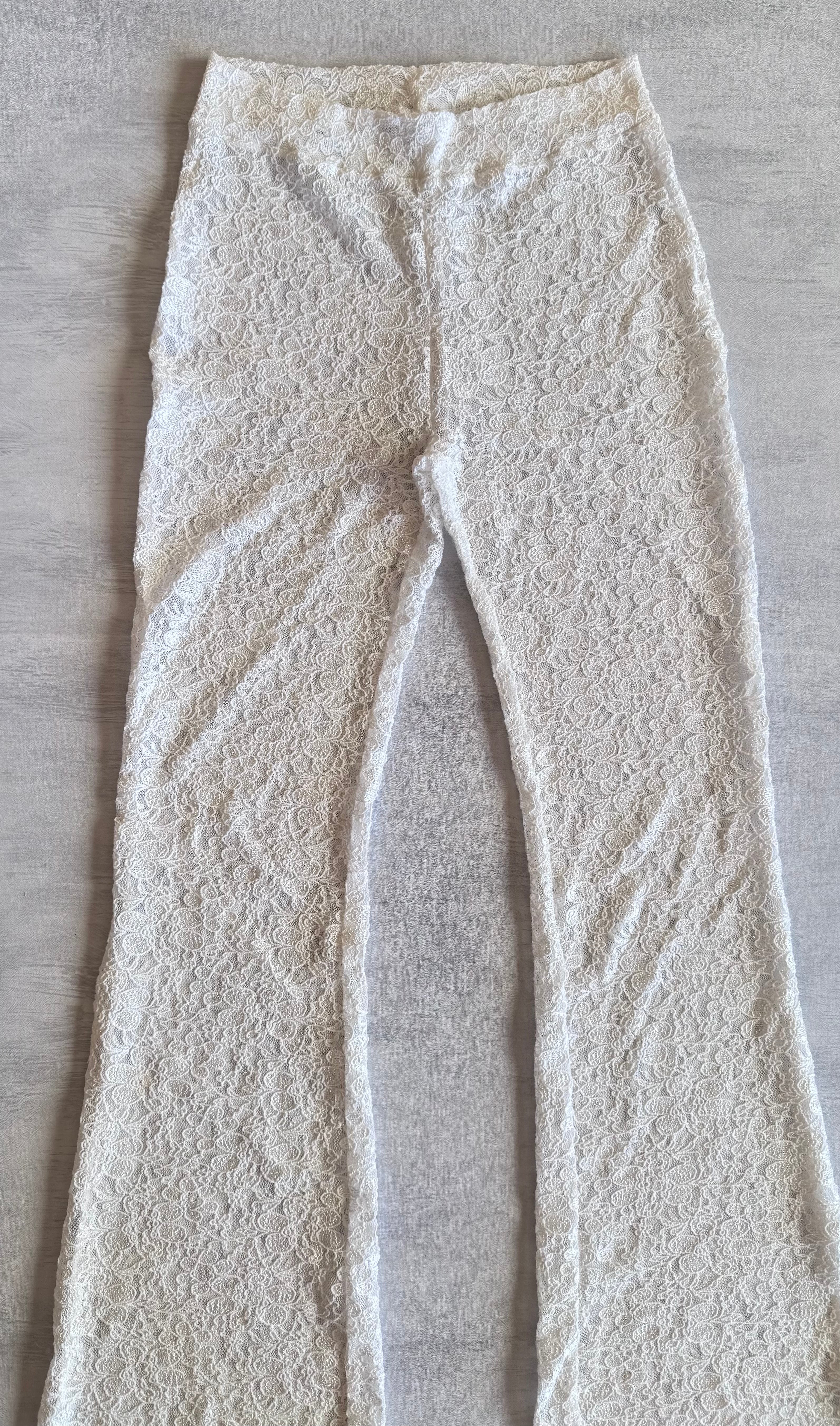 Pantalon encaje blanco